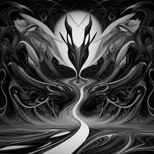Abstract Surrealism in Black and White