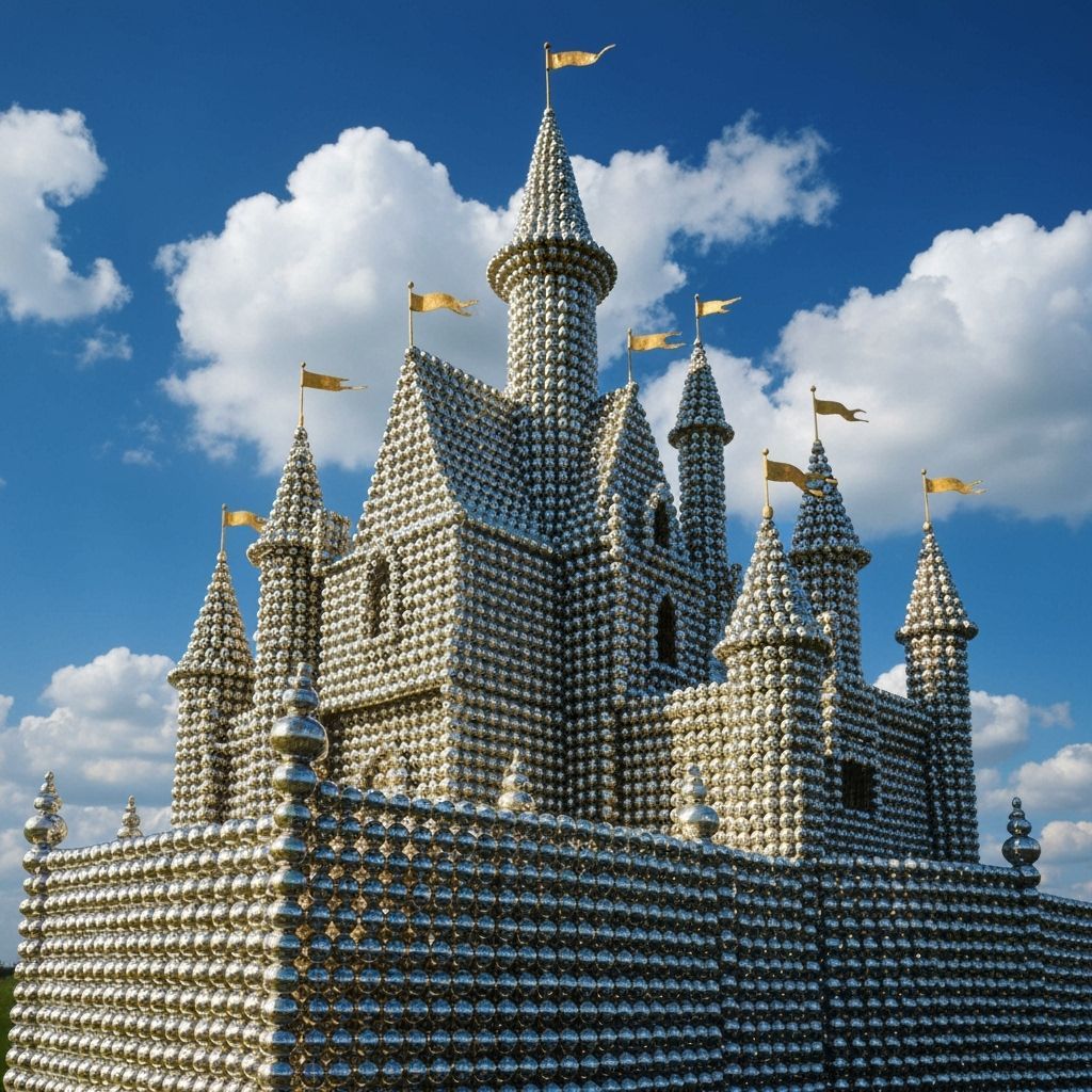 Pearl Bead Castle in Realistic Photo Style