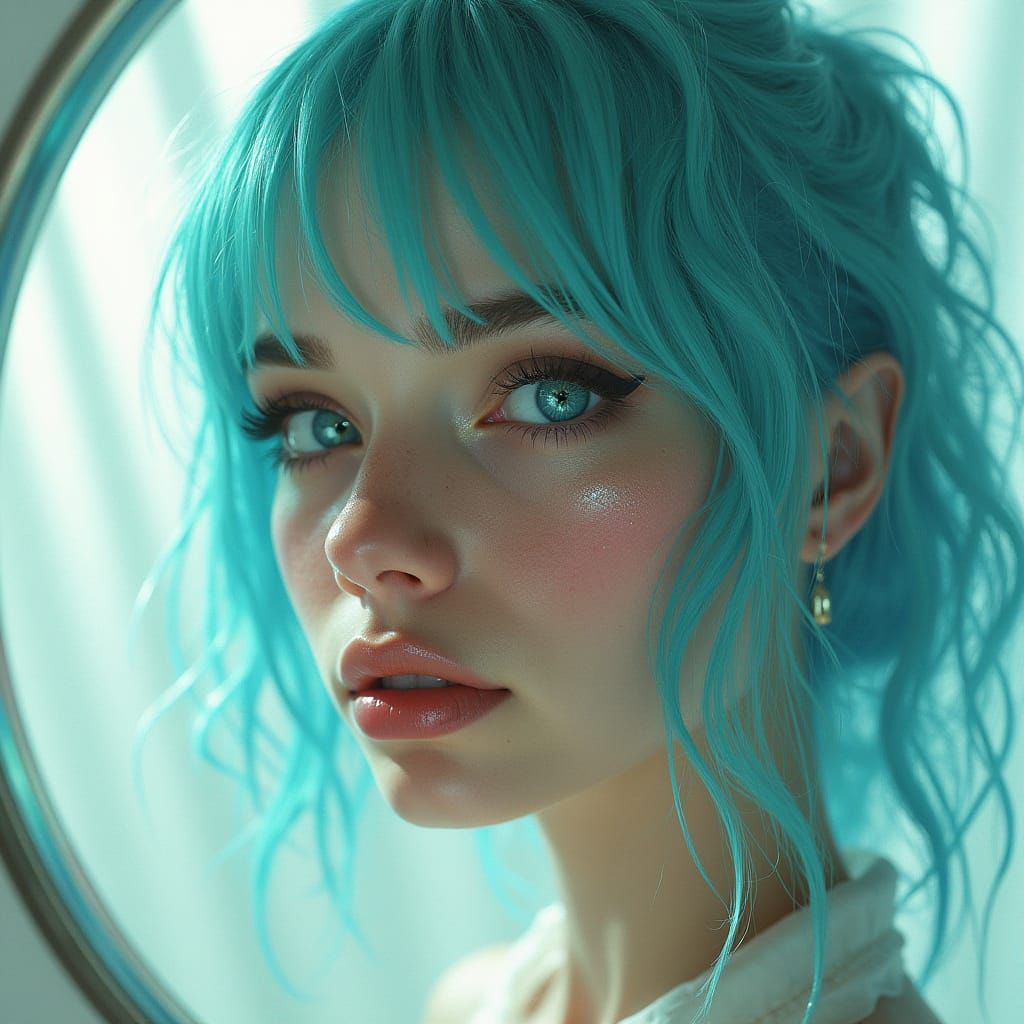 Breathtakingly Beautiful Woman with Glass-Like Skin in Jugen...