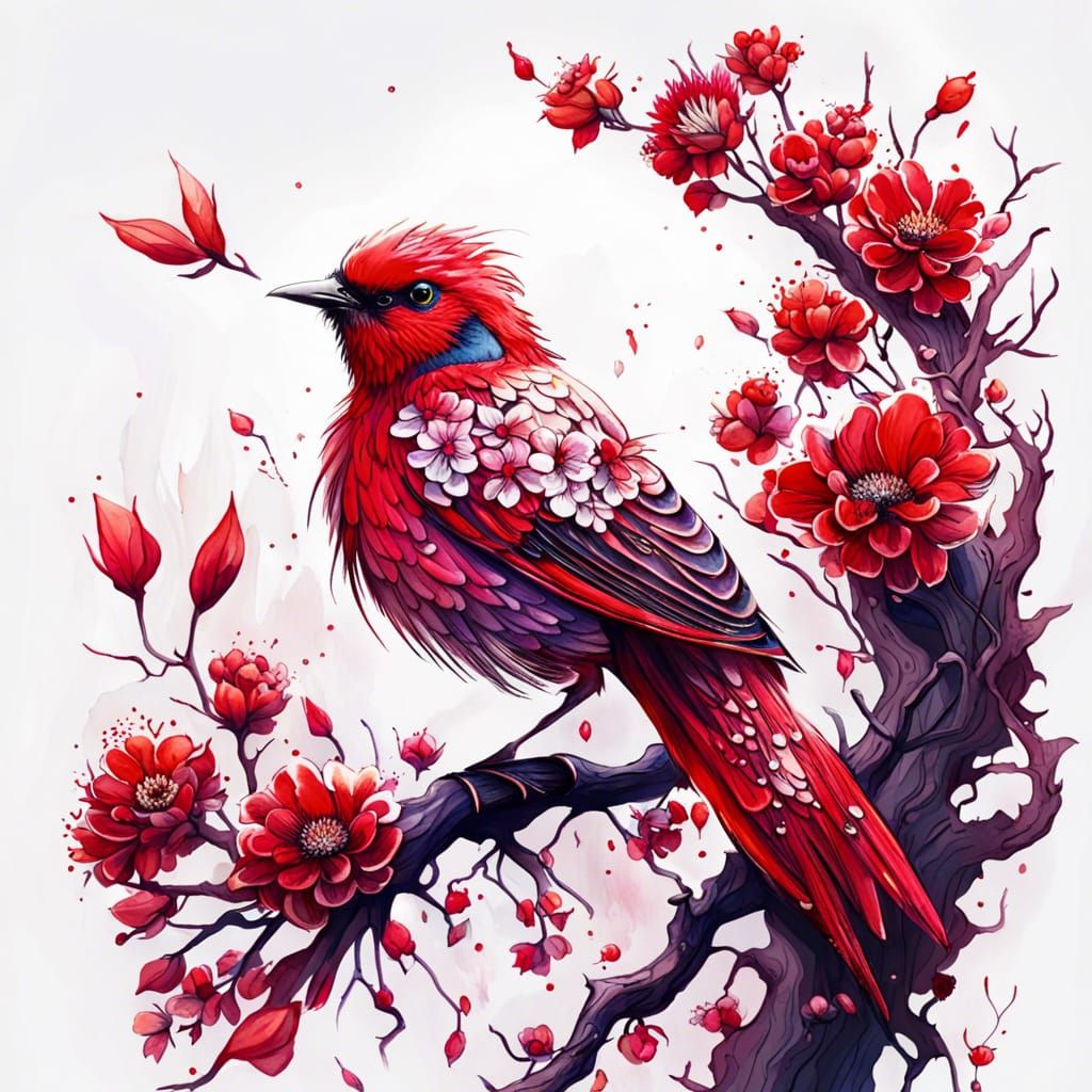 Flower bird