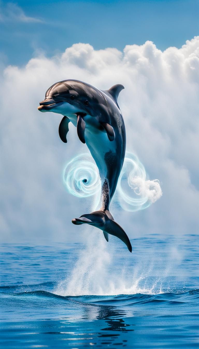 Dolphin Creates Smoke Rings Underwater