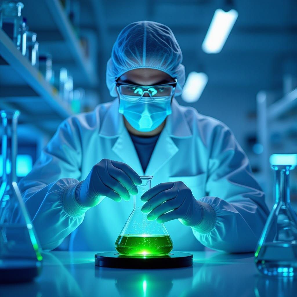 Scientist Filters Chlorophyll via Chromatography in Digital ...