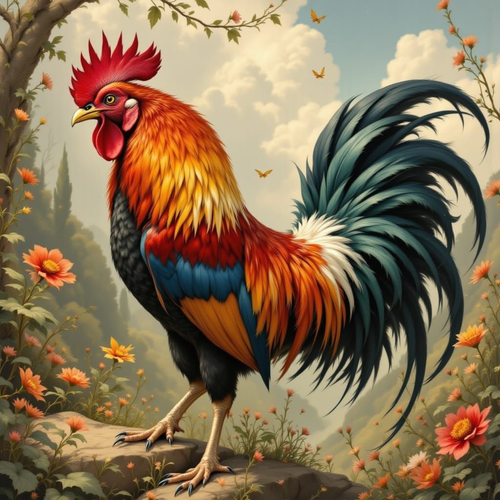 King of Golden Noise in Art Nouveau Splendor