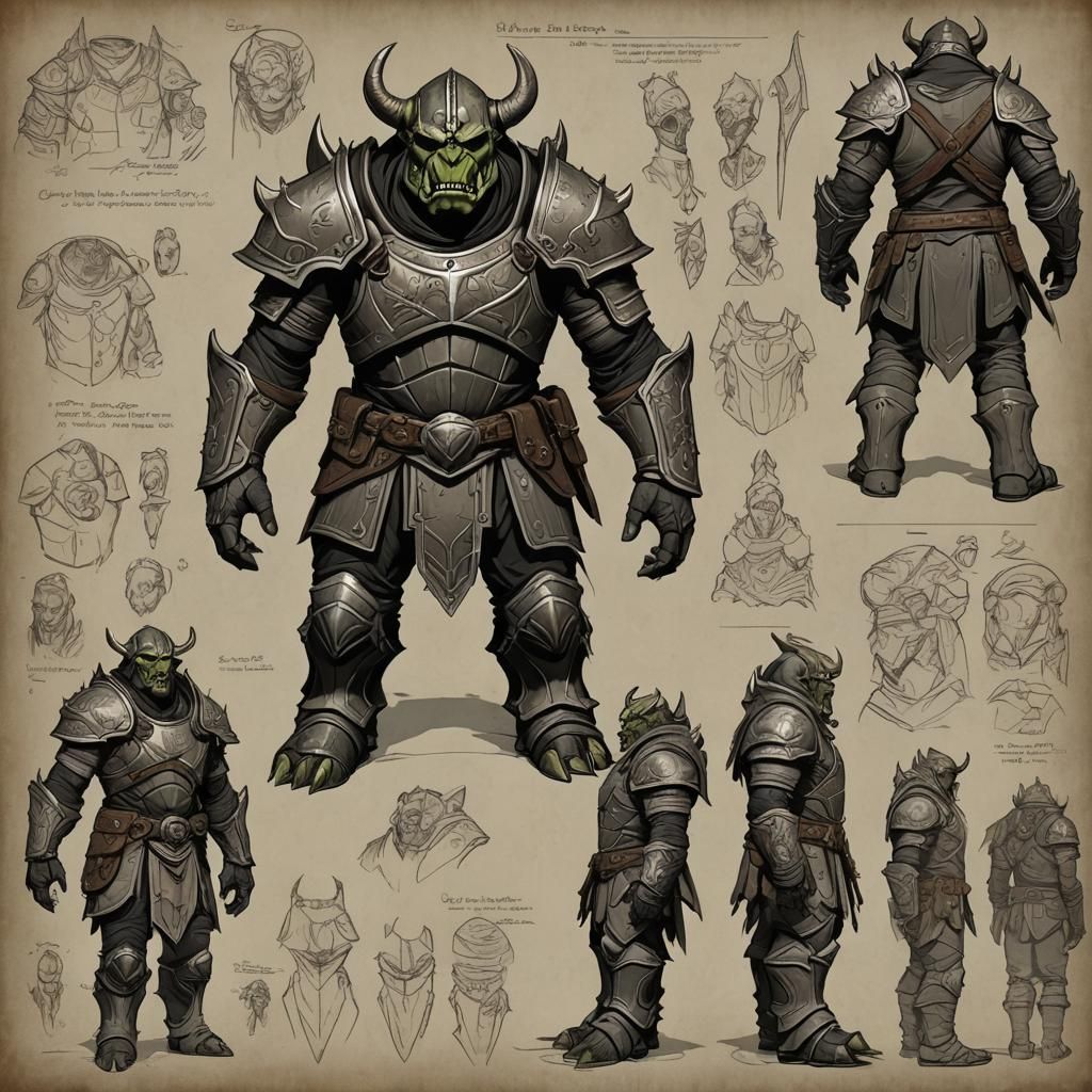 Orc Armor Concept Art from Skyrim