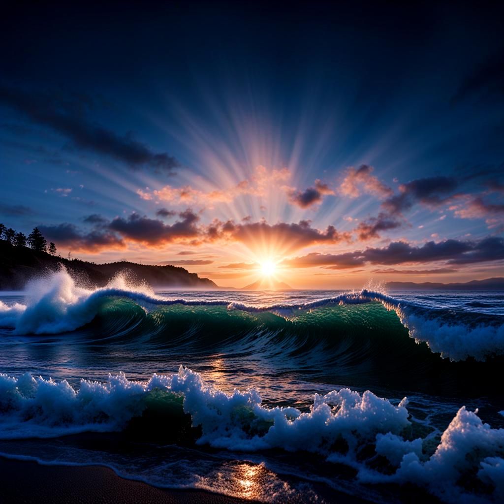 Sunset Waves