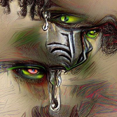Abstract Iron Tears of Dread Intensity