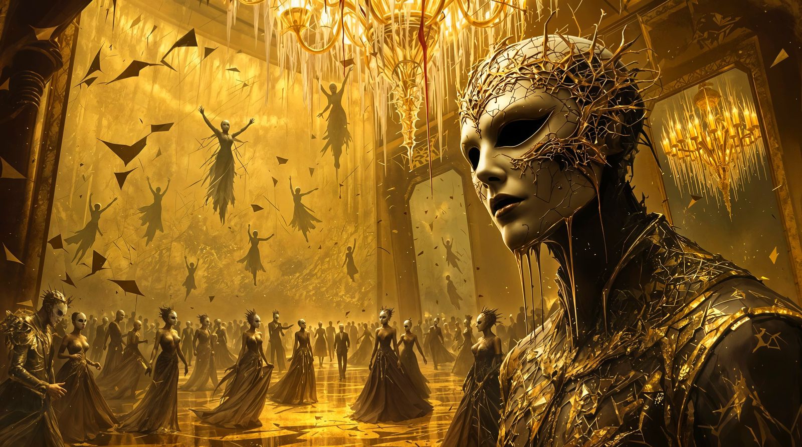 Elegant Horror Unveiled at Masquerade Ball