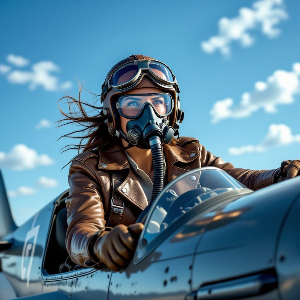 Vintage P-51 Mustang Soaring in a Nostalgic Sky