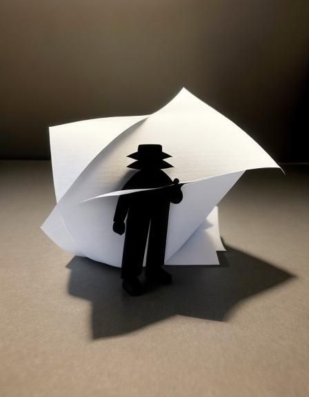 Abstract Paper Man Sculpture