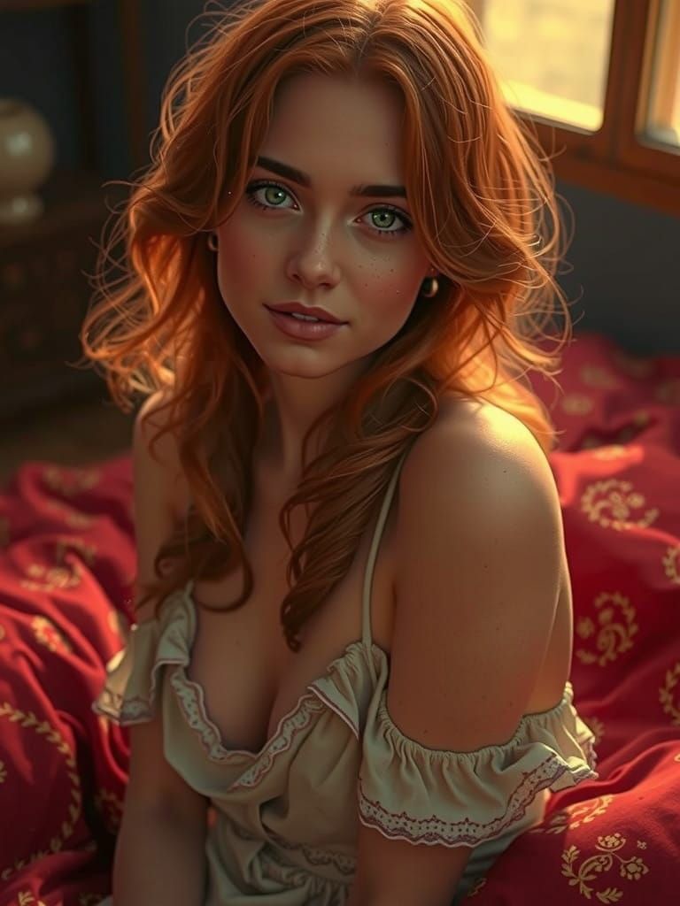 Ethereal Beauty in Fiery Ginger Locks