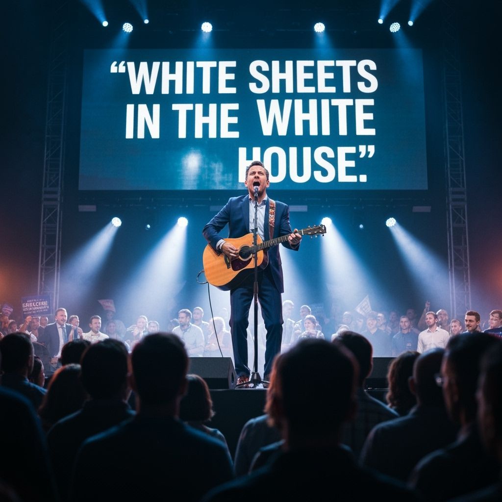 Politician Sings 'White Sheets' on Campaign Stage