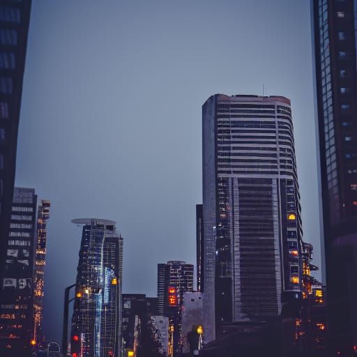 Alien Cityscape in Professional Photography Style