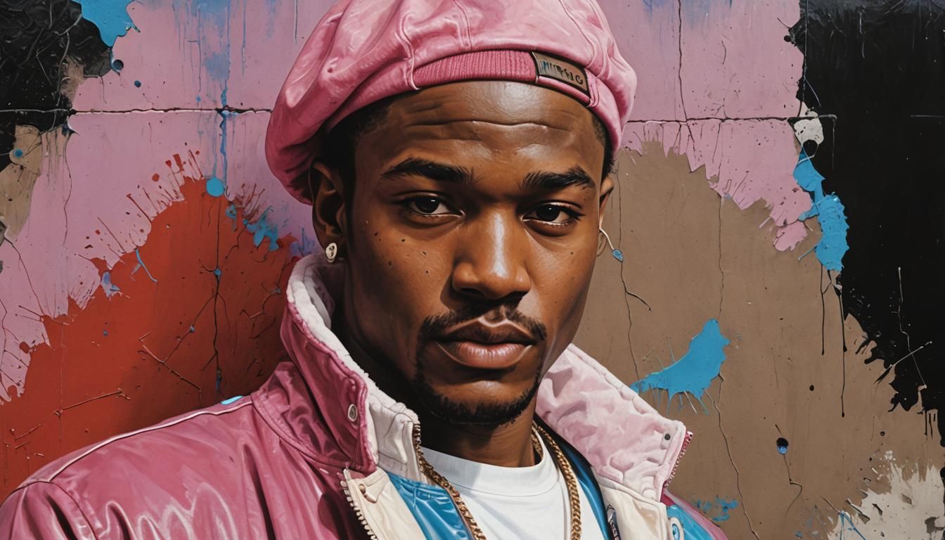 RnB Album Art: Cam'ron in Beksiński Illustration Style
