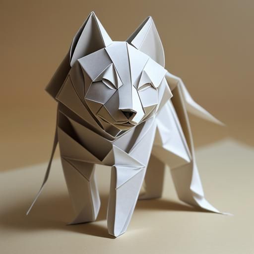 Doge Origami Papercraft Sculpture