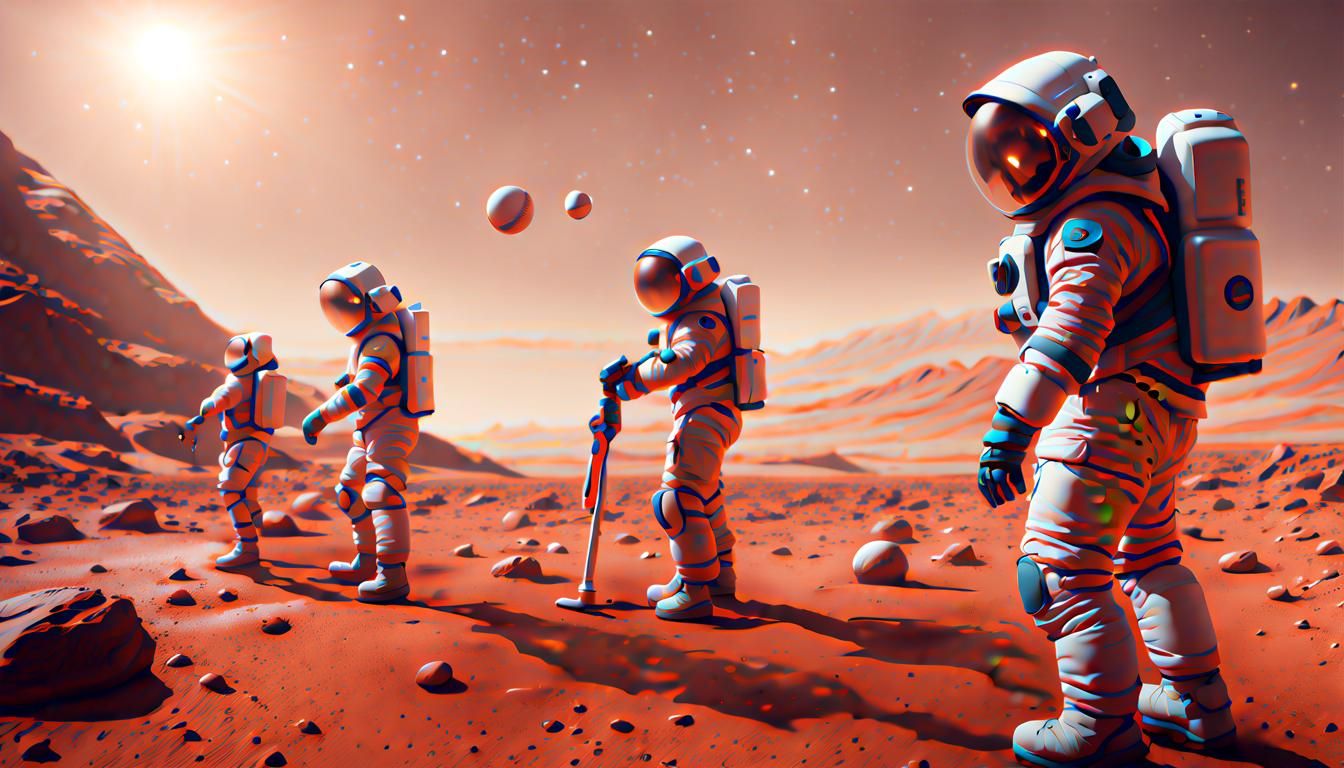 Baseball on Mars: Hyperdetailed Concept Art