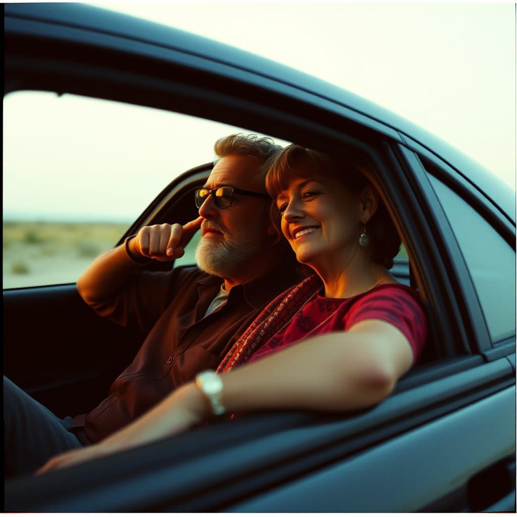 Cinematic Family Moment in a Film Still