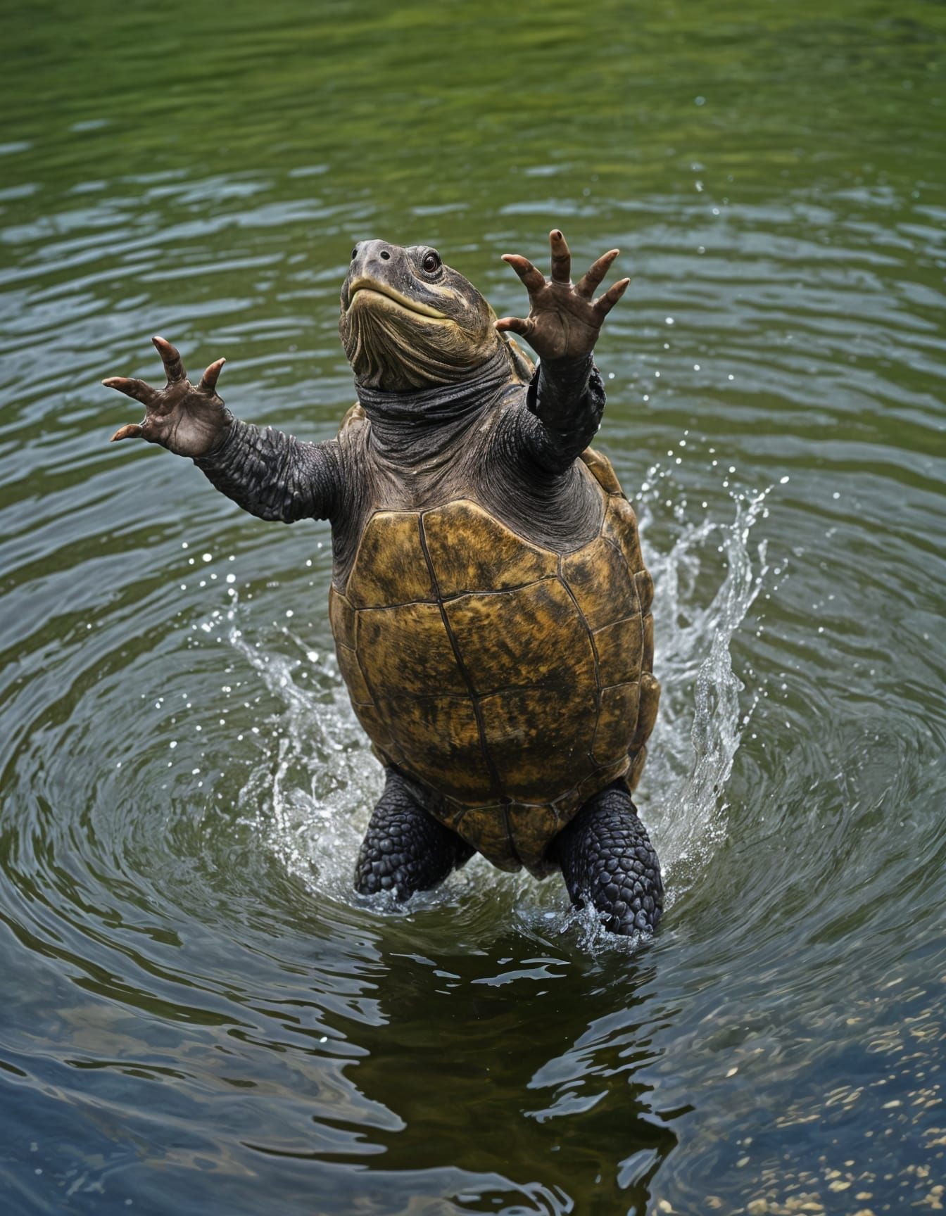Common snapping turtle,  Chelydra serpentina.