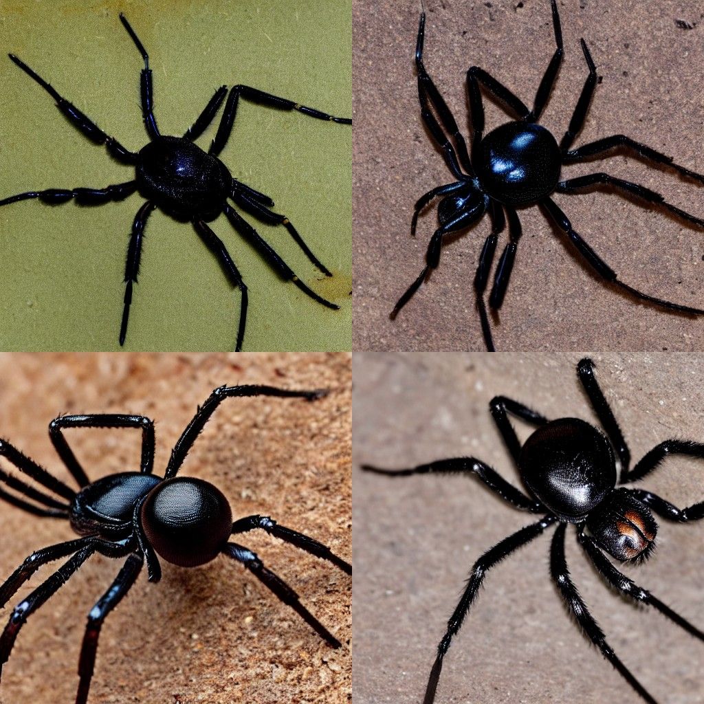 Striking Black Widow Spider Illustration