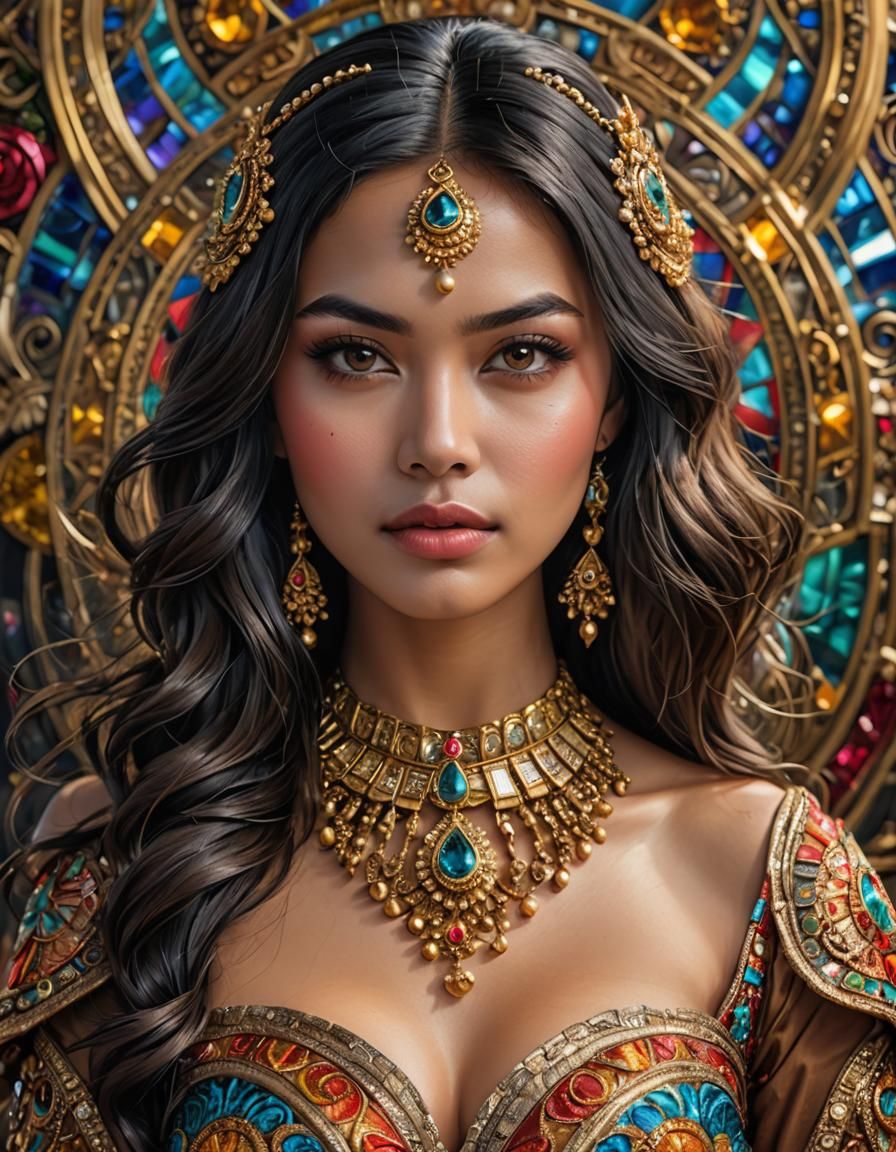 Hyperrealistic Portrait of a Young Indonesian Woman