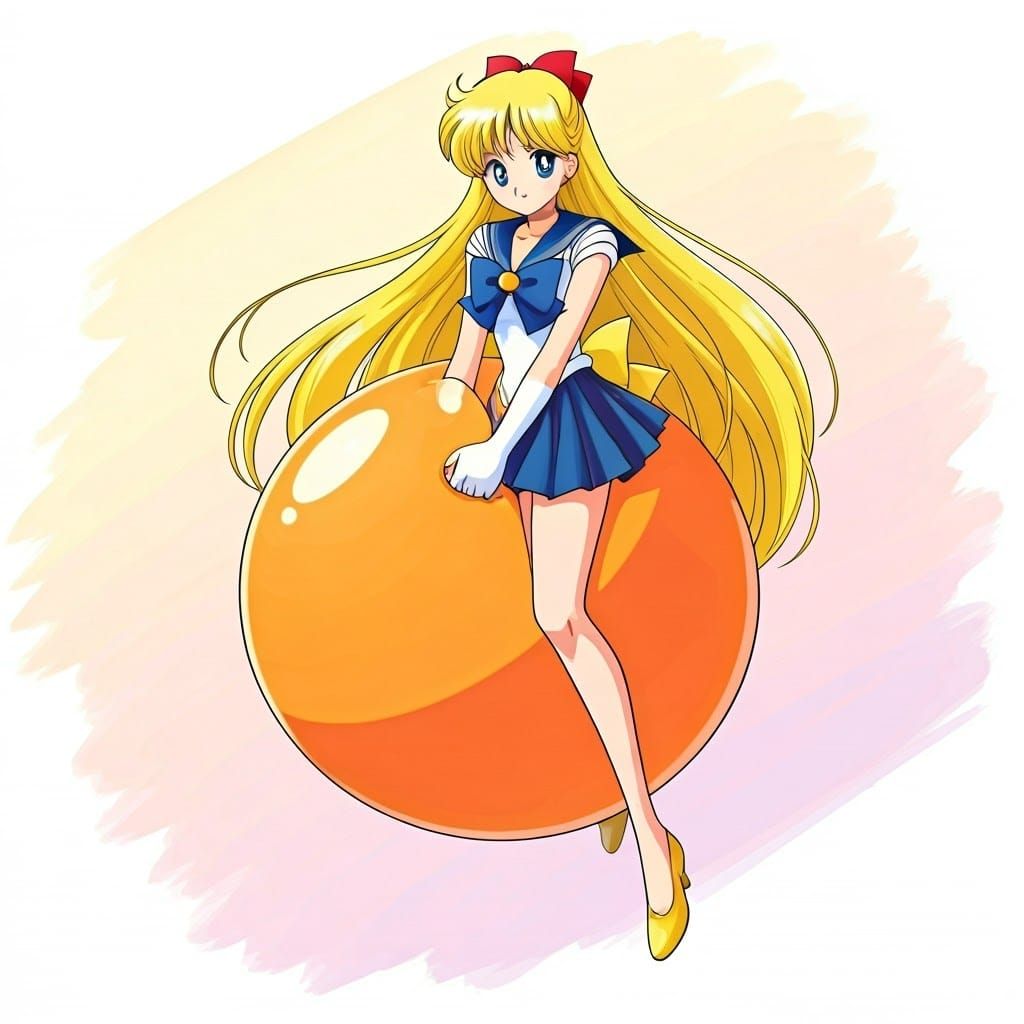Sailor Venus Bouncing: 90s Anime Style