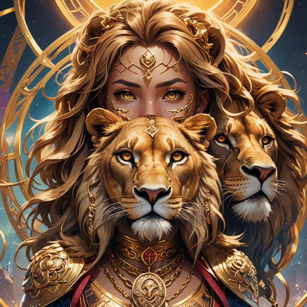 Anime Lion Tamer with Infinity Symbol Necklace