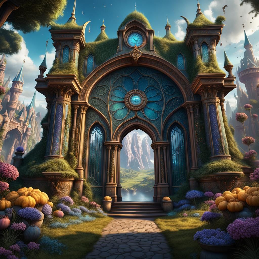 Fantastical Portal Concept Art in Deep Color