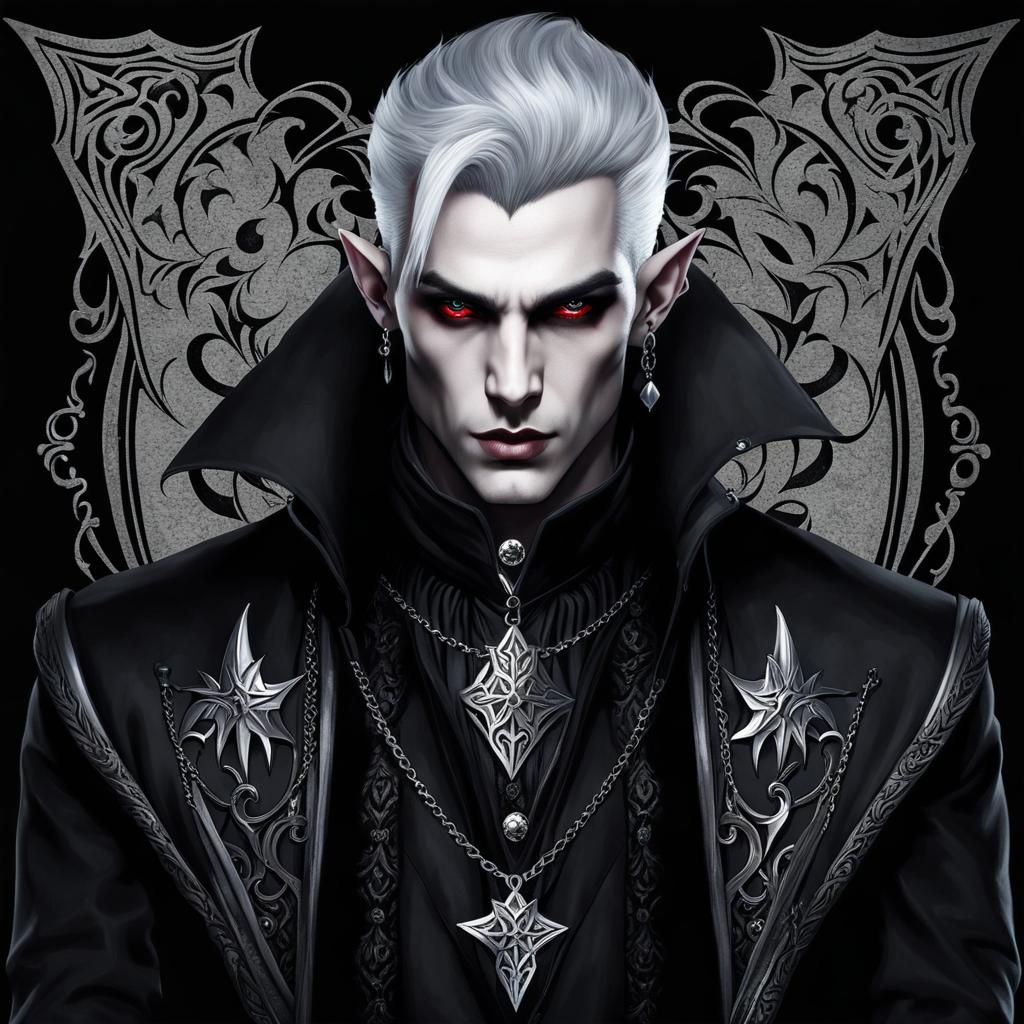 Gothic Vampire Elf Portrait
