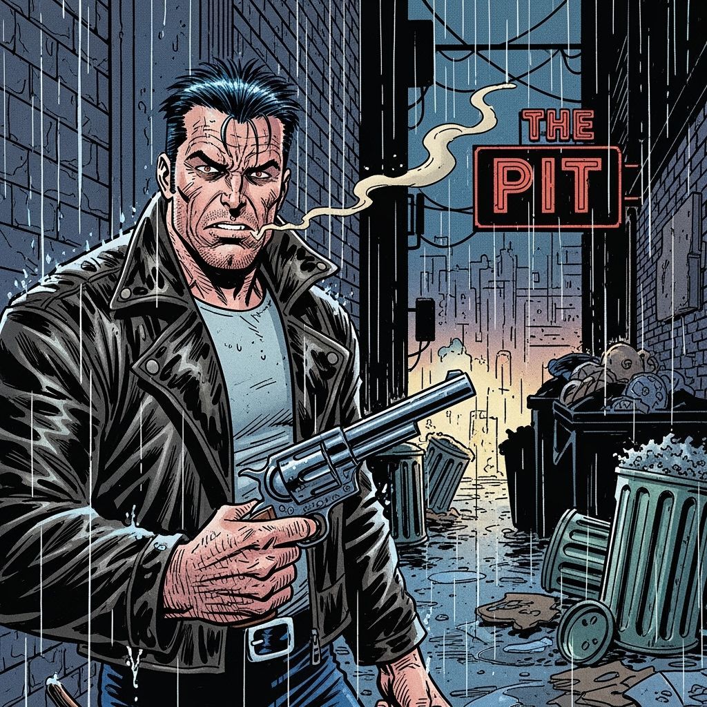 Grimdark Comic Book Illustration in Romita Style