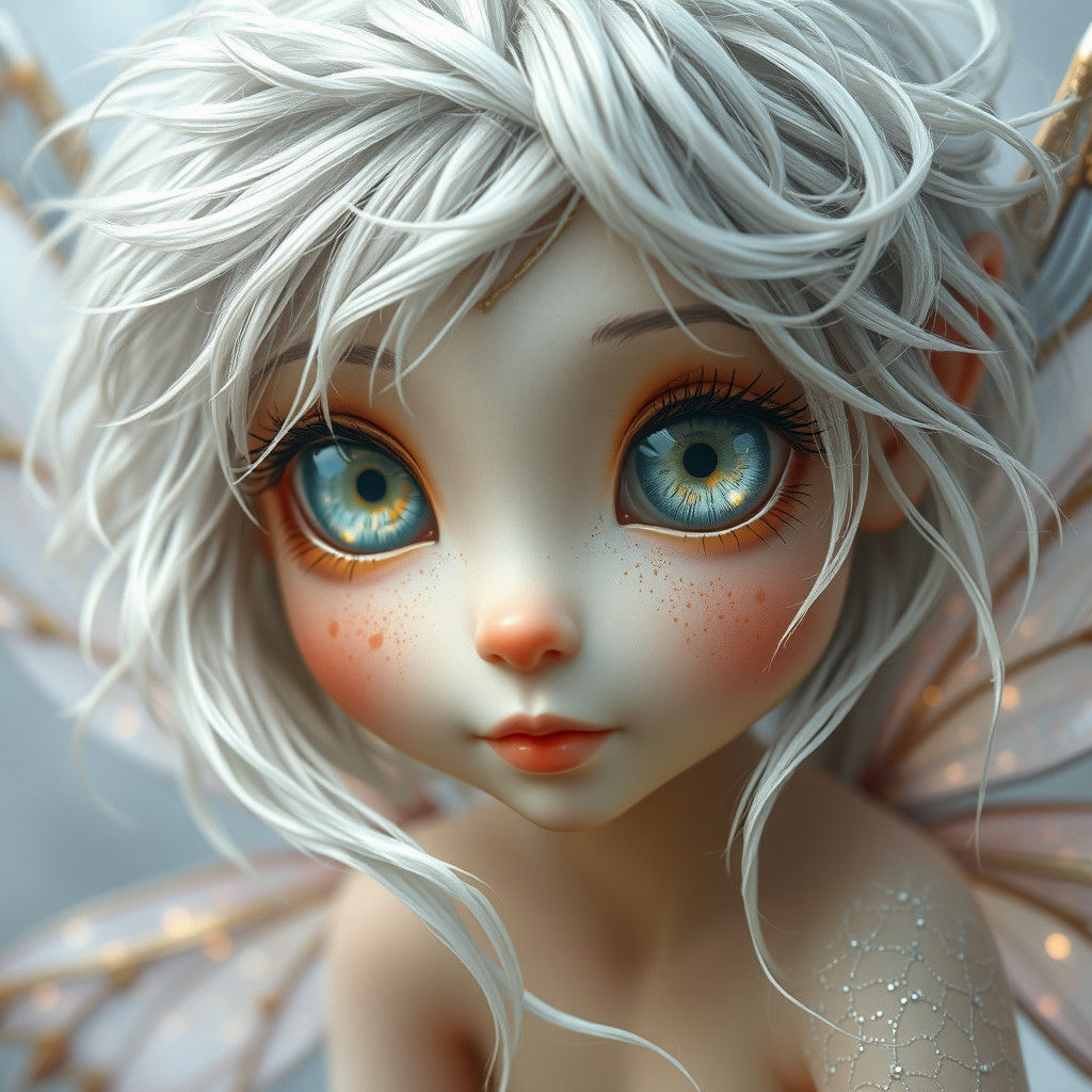 Shimmering Fairy Portrait in Dreamy High-Fantasy Style