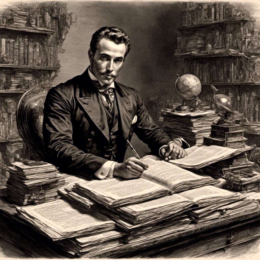 Portrait of a Businessman at His Desk