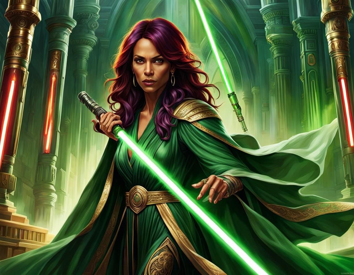 Sith Lord with Green Lightsaber Concept Art
