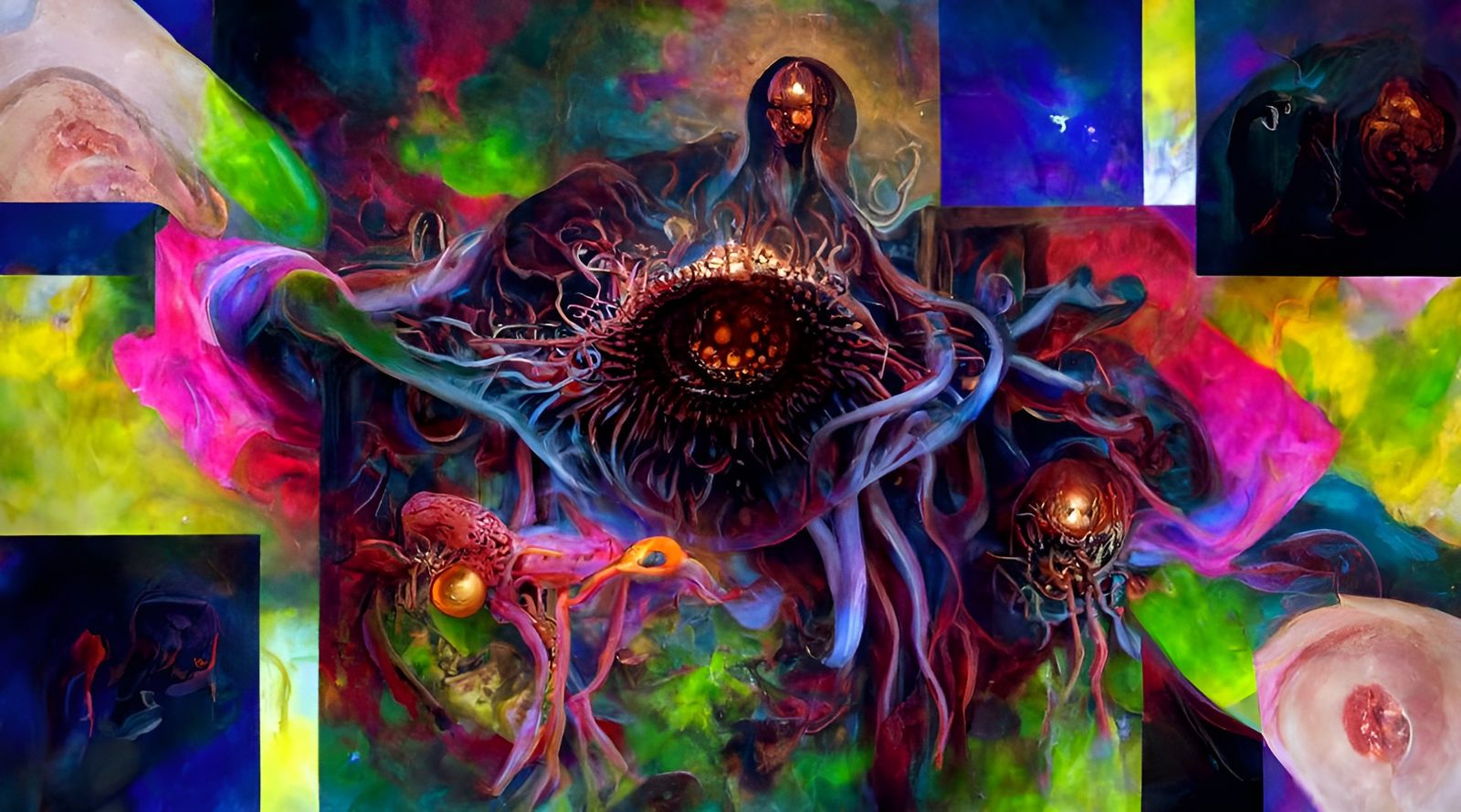 Eldritch Stigmata: A Psychedelic Surreal Digital Art
