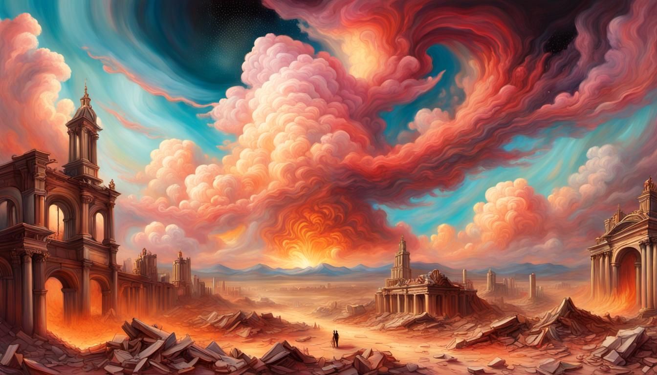 Dreamcore Renaissance Painting: Cosmos to Destruction