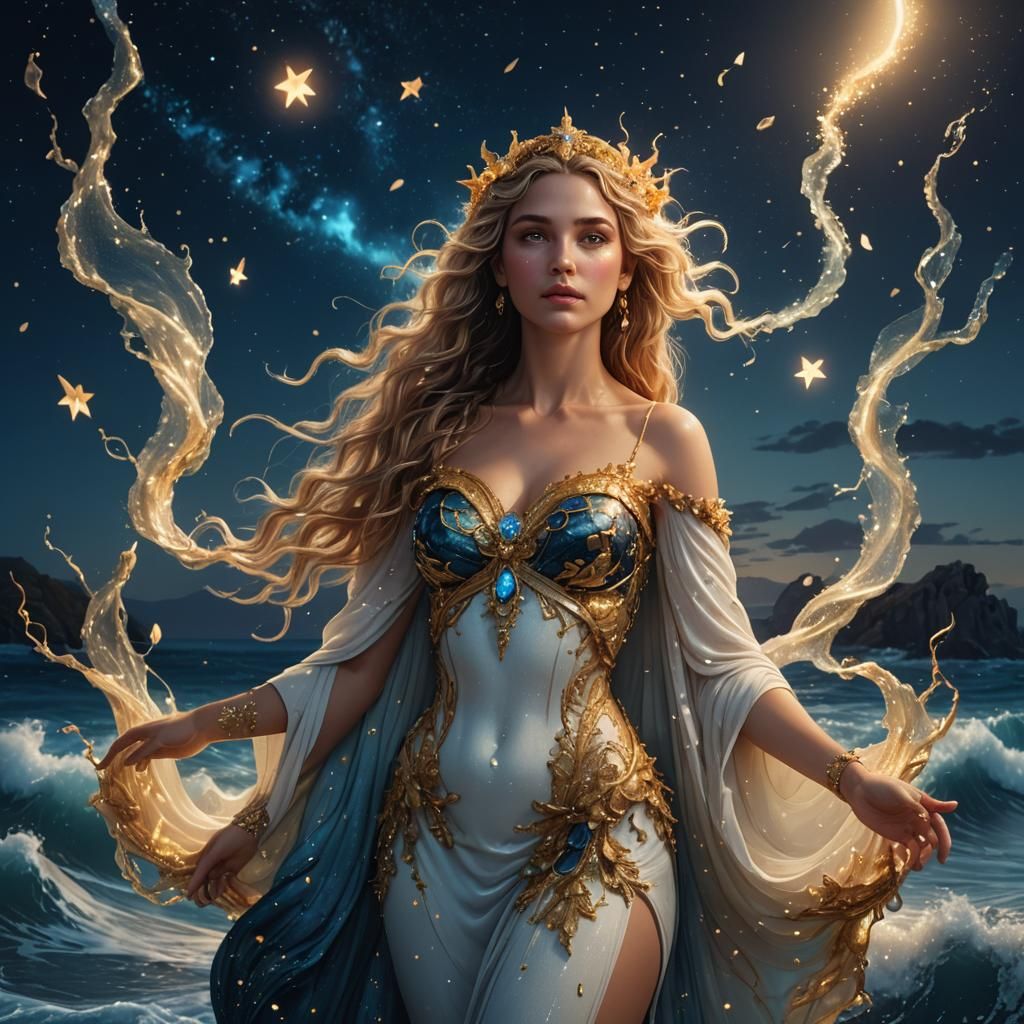 Aphrodite Rising from the Sea: Digital Matte Painting