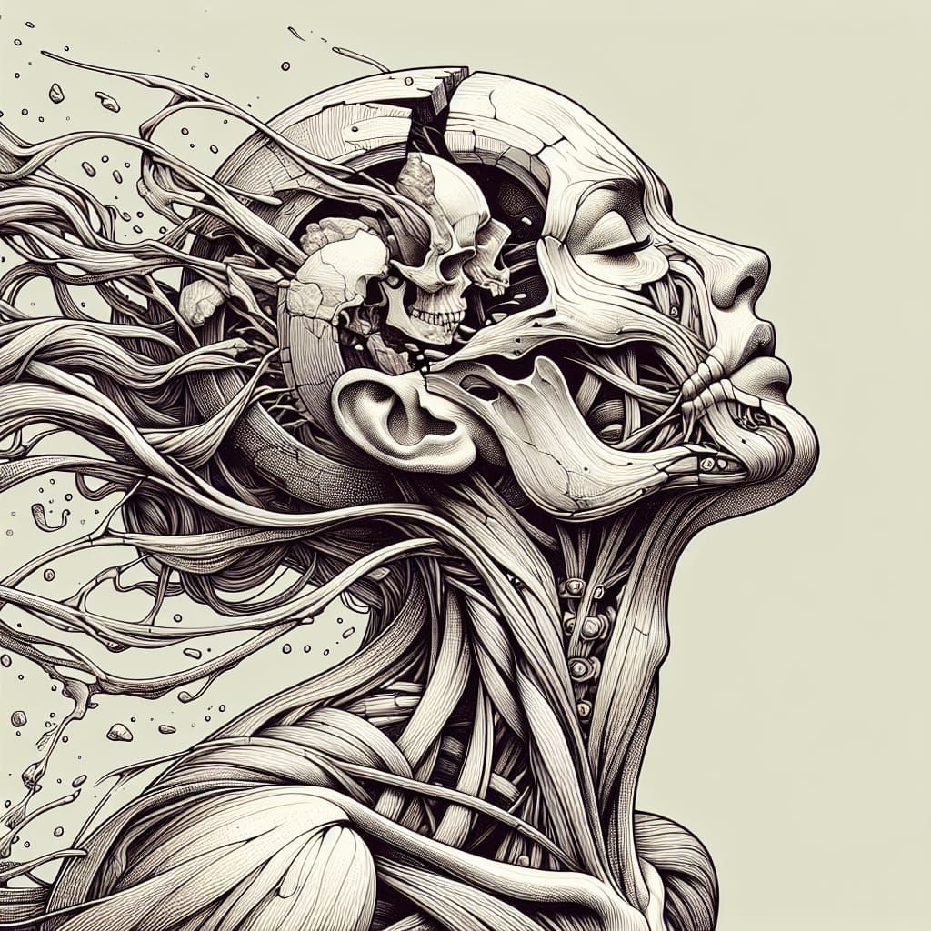 Anatomical Fracture in Art Nouveau Style