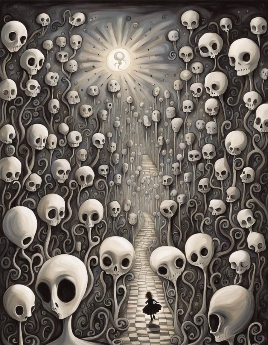 Surreal Dreamscape: Cubist Gothic Fusion