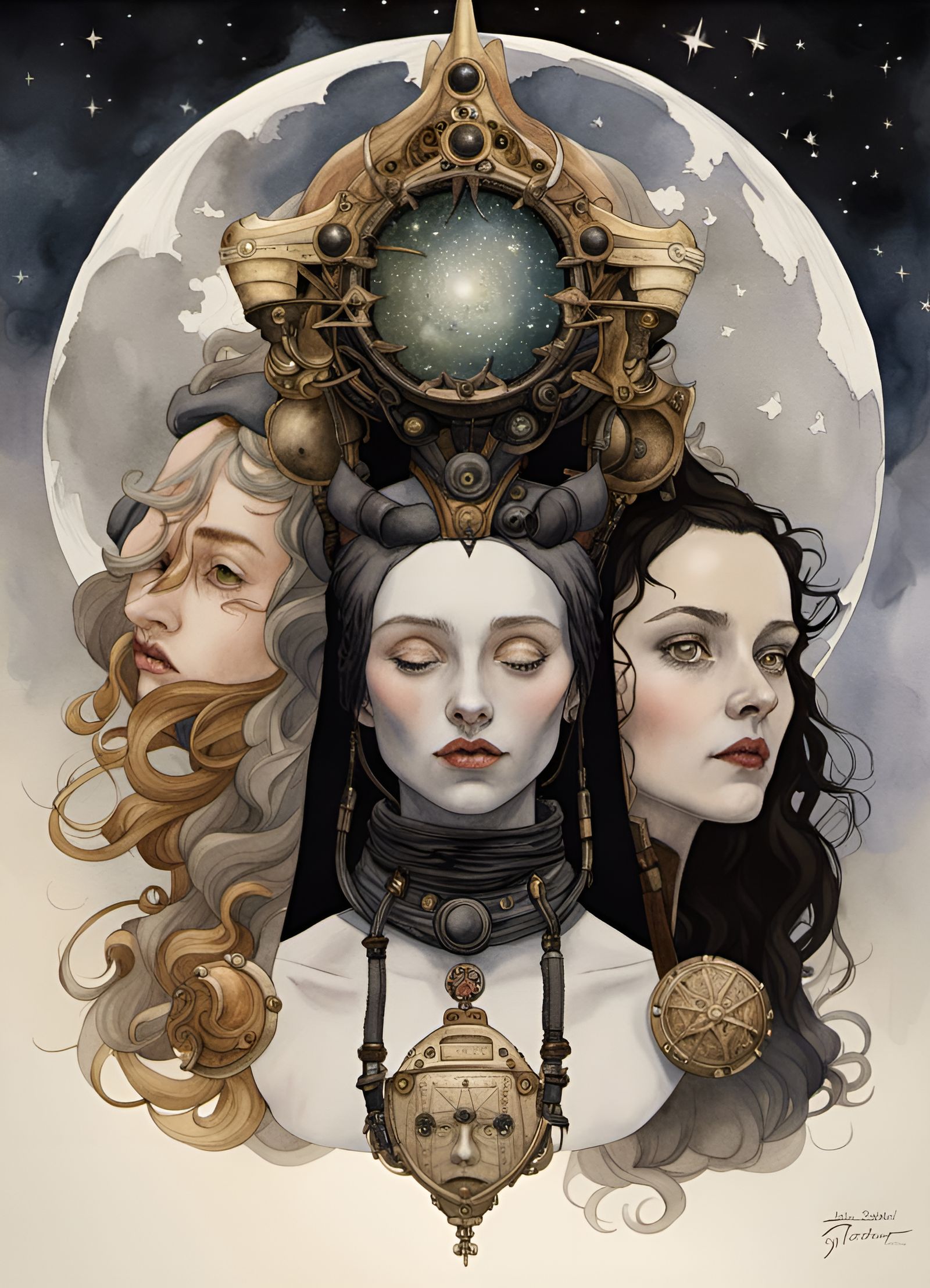 Feminine Anatomical Fantasy of The Three Fates