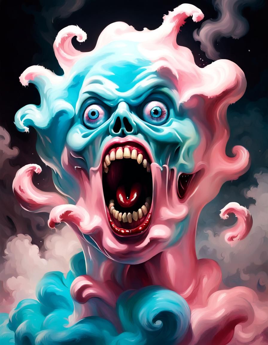 Horror Cotton Candy Screaming