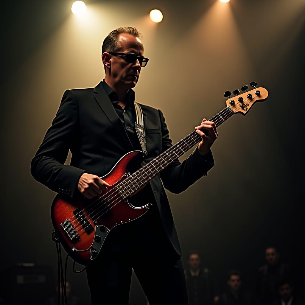 Film Noir Concert Hall: Bass Guitar Player