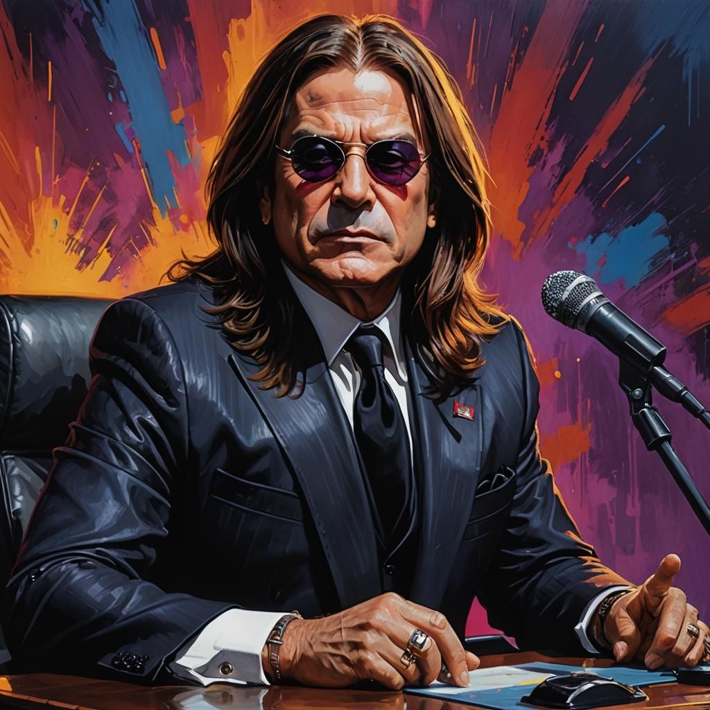 Ozzy Osbourne as President: Hyperrealistic Concept Art