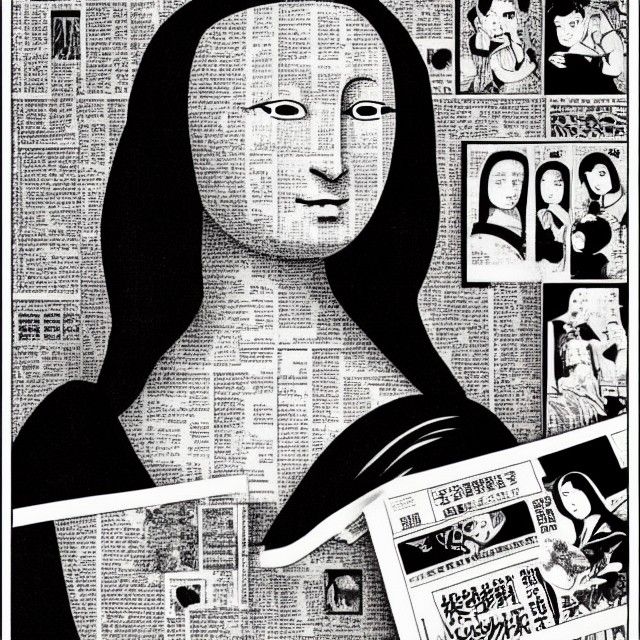 Horrific Manga Mona Lisa by Junji Ito