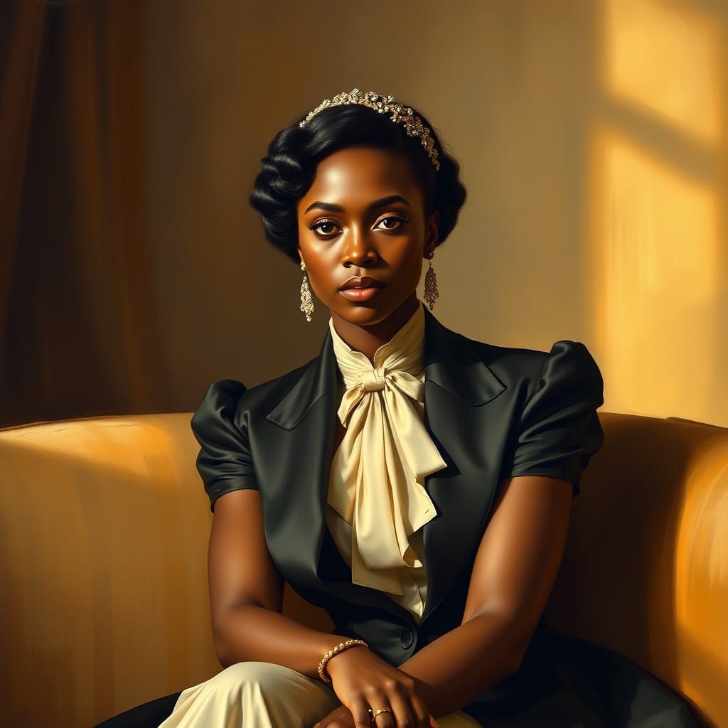 Regal Lady Portrait in Elegant Style