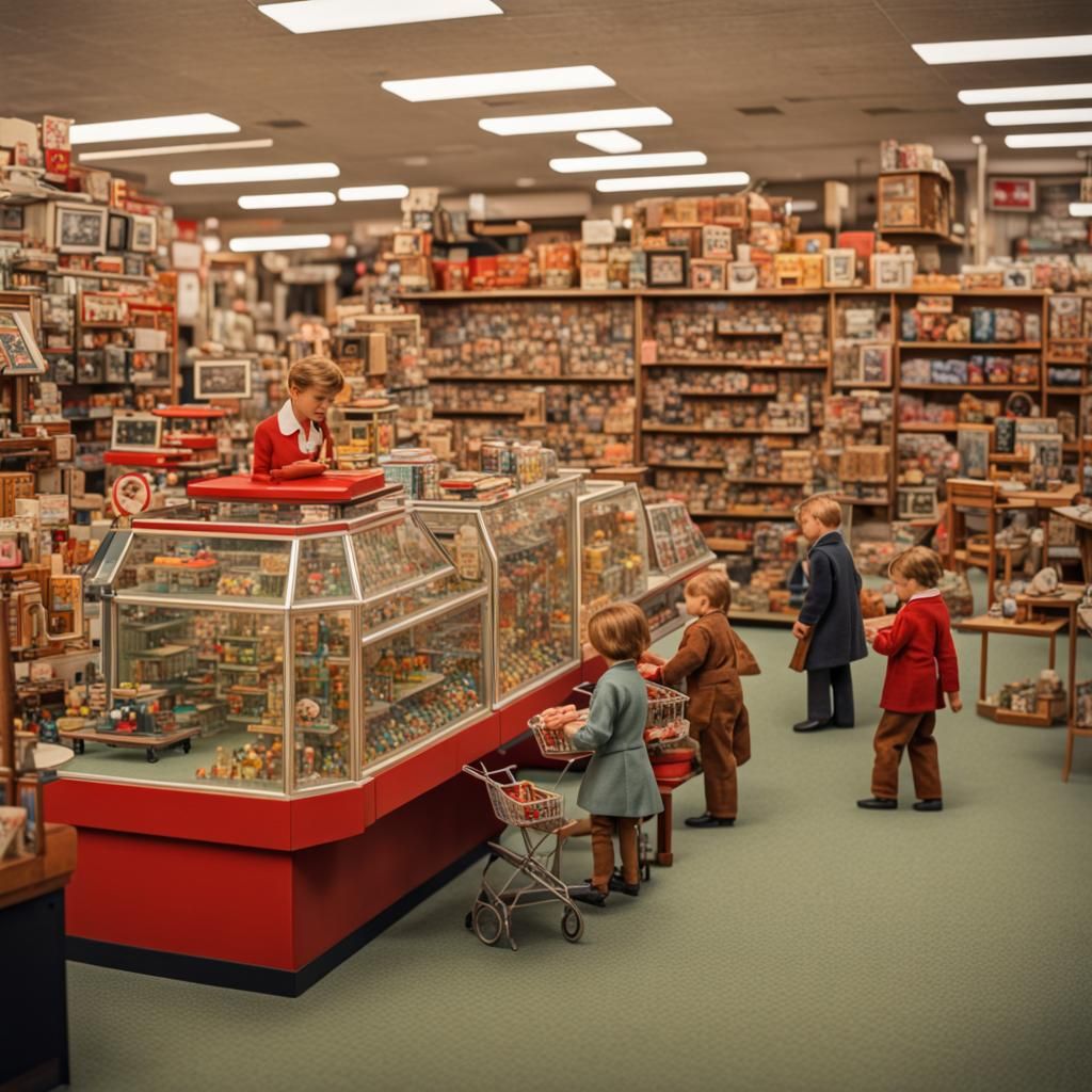Vintage 1950s Toy Store Display