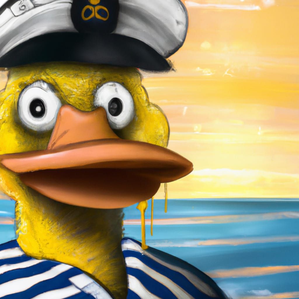 Cartoon Duck in Sailor Suit, Tex Avery Style