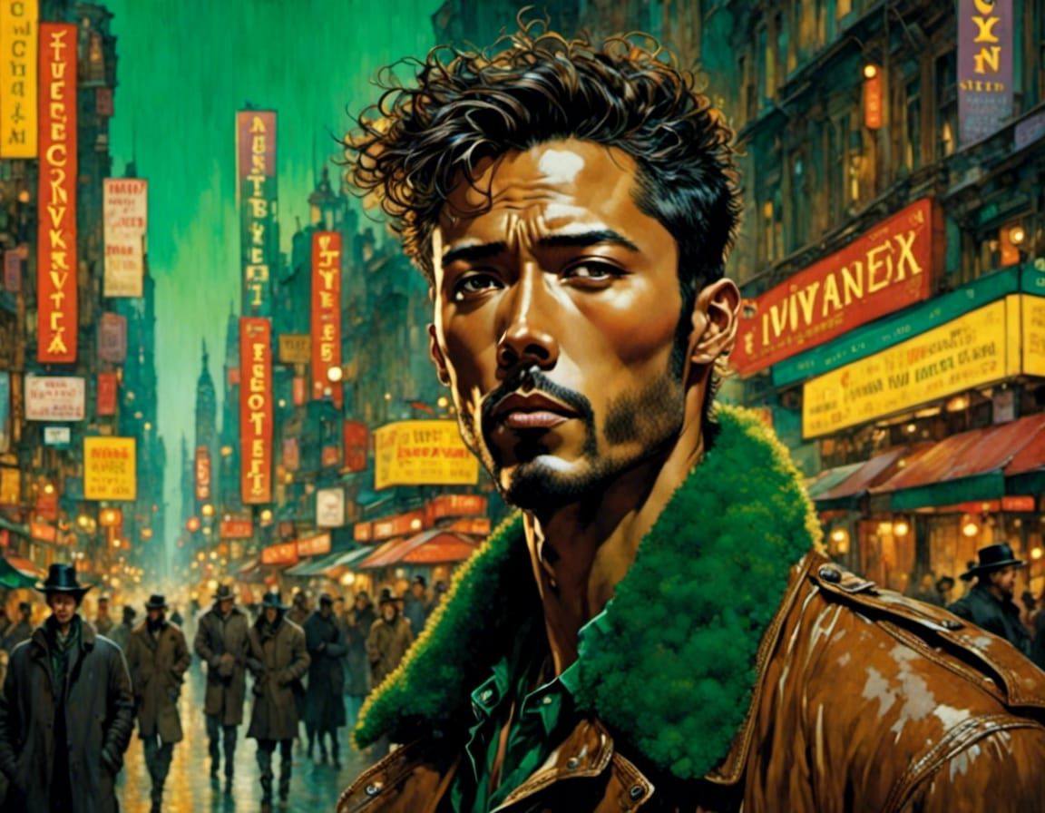 Badass Folk Rock Singer Portrait in 16k