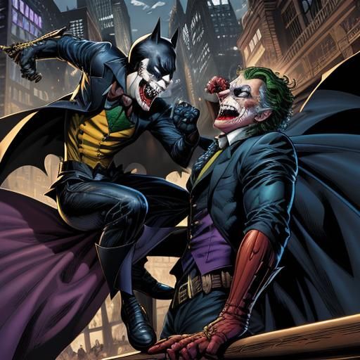 Batman vs Joker: Comic Book Art Fight