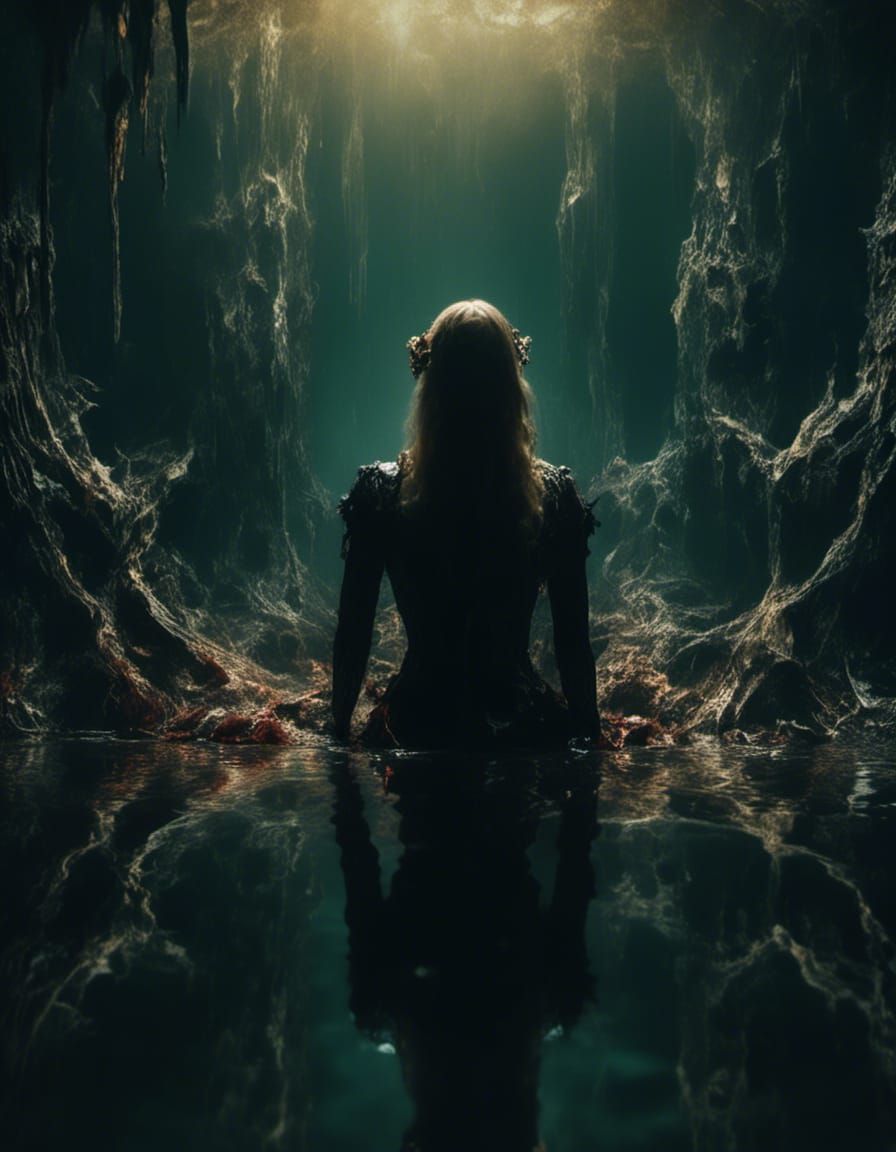 Dark Fantasy Reflection Reveals Demonic Truth