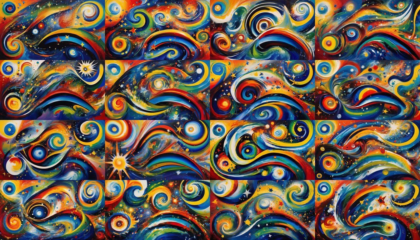 Abstract Expressionist Vortexes in Oil Paint