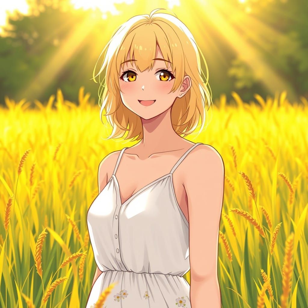 Warm Smile in Golden Light