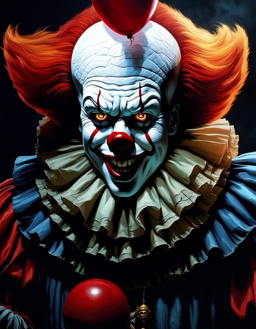 Pennywise Portrait in Dark Fantasy Style